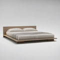 Cama de Casal com Estrado em MDF Carvalho Claro para Colchão 160 x 200 cm