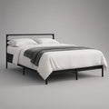 Estrutura de Cama de Casal 160 x 200 cm em Aço Preto