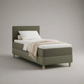 Cama Estofada Individual 90 x 200 cm em Poliéster Verde-oliva