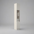 Estante vertical em MDF branco com armário, 40 x 35 x 180 cm