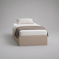Cama Individual em MDF Carvalho Claro para Colchão 90 x 200 cm